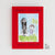 The Friend Edition of 'Hidden Pictures' by Jason Rekulak, featuring a bright red cover with a child's hand-drawn illustration of a scary figure and a child on a grassy field.